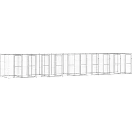 vidaXL Outdoor-Hundezwinger 24,2 m2 Stahl