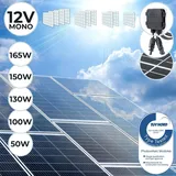 Solarpanel Monokristallin - 4er, 100 W, 18 V für 12 V Batterien, Photovoltaik, Ladekabel, Silizium - Solarzelle, Solaranlage für Wohnwagen, Camping