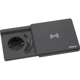 EVOline Square80 mit Qi-Ladefunktion ohne Datenanschluss schwarz