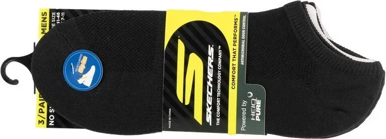 Skechers Microfiber 3er-Pack Herrensocken - Schwarz 41-46
