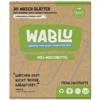 WABLU Voll-Waschmittel | Natürlicher Enzyme für eine kraftvolle Reinigung | Nachhaltige Alternative zu herkömmlichem Waschmittel | 30 Eco Wasch-Blätter (bis zu 60 Waschgänge)