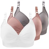 CSKJ Dünner BH Damen Ohne Bügel Bügelloser Soft Bustier Damen Nahtloser BH Ohne Bügel mit zusätzlicher BH-Verlängerung - 110C