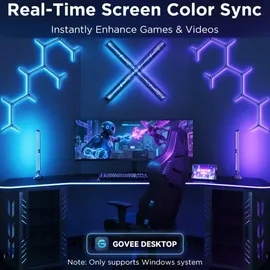 Govee Smart RGBIC Gaming Pro Lichtpaneele Matter 1D13NT00C020A Schwarz