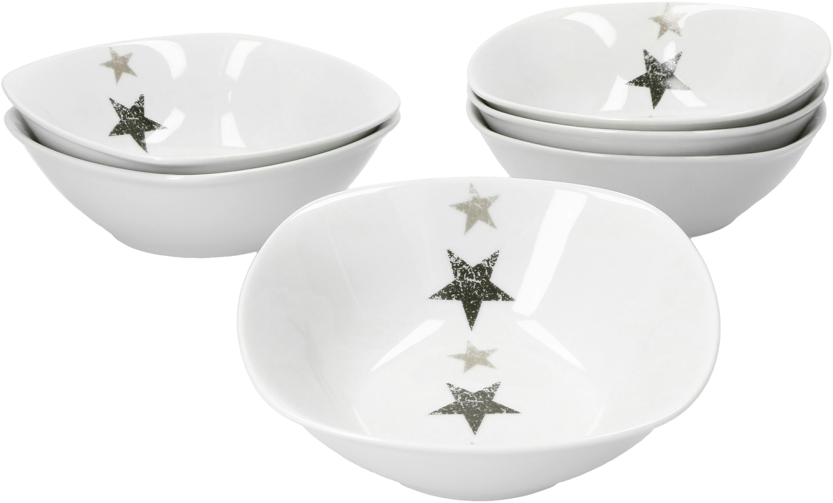 Preisvergleich Produktbild 6er Set Müsli- Salatschale Stars 14cm