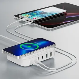 4smarts 7in1 GaN Ladestation 100W Wireless Charger weiß