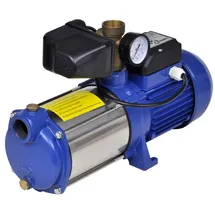 vidaXL Strahlpumpe mit Messgerät 1300 W blau