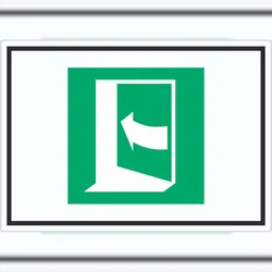 Tür öffnet durch Drücken auf der linken Seite Symbol Aufkleber A0 (841x1189mm)