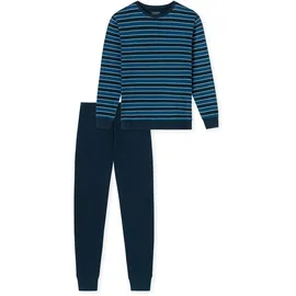SCHIESSER Schlafanzug Basic Blau 54