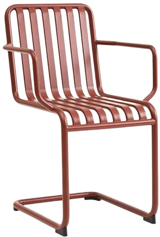 Hay Palissade Cantilever Outdoor Armlehnenstuhl Iron Red
