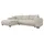 Mirjan24 Eckcouch Cord 2-Sitzer Beige