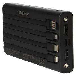 2Go Powerbank Solar 10000mAh mit LED Taschenlampe schwarz