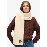 Superdry Cable Luxe Schal Oatmeal White One Size
