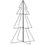 vidaXL Weihnachtsbaum Kegelform 160 LEDs Indoor Outdoor 78x120 cm