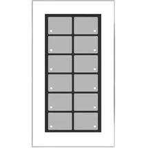 Issendorff Glas-Tastenfeld weiß m. 12 Tasten LCN - GT12W