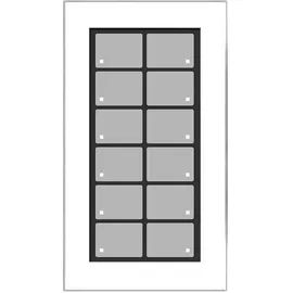 Issendorff Glas-Tastenfeld weiß m. 12 Tasten LCN - GT12W
