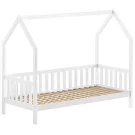 58 aufm Kessel Hausbett Kandace 90 x 200 cm Kiefer massiv lackiert weiß