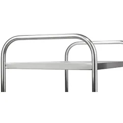 METRO Professional Servierwagen GST1005, Edelstahl, 85 x 52,6 x 154,3 cm, 5 Niveaus, Gesamtlast 200 kg, silber