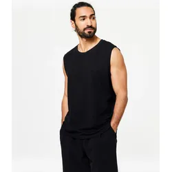 Tank Top Herren dehnbar - 500 schwarz ultraschwarz|- 2XL