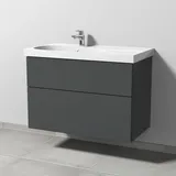Sanipa Waschtischunterschrank 2 Auszüge 87,0 x 58,6 x 46,7 cm Anthrazit Matt