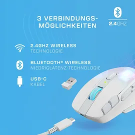 Turtle Beach Kone XP Air (Kabellos, Maus Weiss