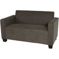 2er Sofa Couch Moncalieri Loungesofa Stoff/Textil ~ braun