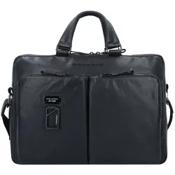 Piquadro Harper Aktentasche Leder 40 cm Laptopfach  schwarz