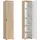 home collective Mehrzweckschrank Sonoma Eiche Holzwerkstoff, Echtholz, 4 Fächer, 40x184x35 cm Waschküche, Mehrzweckschränke