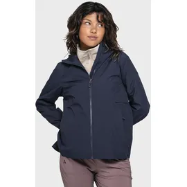 Schöffel Jacket Style Bohorok WMS, wasserdichte, atmungsaktive Outdoor Jacke, elegante Funktionsjacke mit Kapuze und Stufensaum, navy blazer, 42