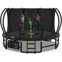 Devoko Trampolin Outdoor Ø228/305/366/427 cm, GS-Zertifikat, Mit verstärkten Beintraversen, Stabil, Robust und Belastbar, Einteilige Konstruktion für Kinder und Erwachsene
