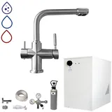 bietal Wassersprudler Tafelwassergerät BieTal® BT-30U mit Kühlung Zapfstelle 3-Wege SET, Sprudelwasseranlage Trinkwasser Wasserspender