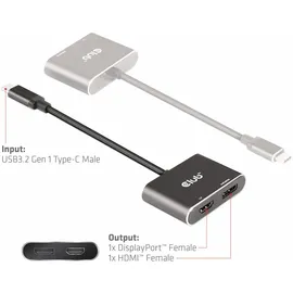 Club 3D Displayport-Adapter 4K60Hz Schwarz