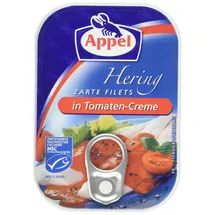 Appel zarte Heringsfilets, in Tomaten-Creme, MSC zertifiziert, 100g