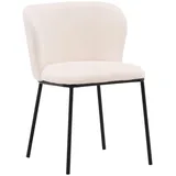 Livetastic Stuhl-Set, Schwarz, Weiß, Metall, Textil, rund, 56x55x76 cm, abwischbar, Esszimmer, Stühle, Esszimmerstühle, Esszimmerstühle-Set