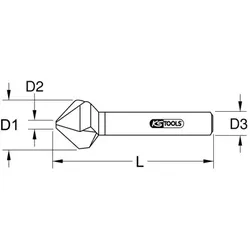 Kegel- und Entgratsenker 120° HSS ø25mm - silber