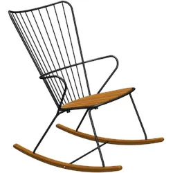 HOUE PAON Schaukelstuhl Bambus/Stahlgestell - Black