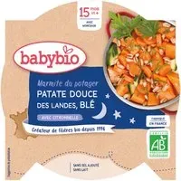 Babybio MARMITE DU POTAGER PATATE DOUCE DES LANDES BLÉ CITRONNELLE dès 15 mois Aliment 260 g