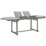 deluke Garten-Esstisch VEGO 160-240 x 100 x 75 cm Grau