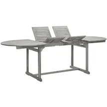 deluke Garten-Esstisch VEGO 160-240 x 100 x 75 cm Grau