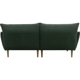 DOMO collection Eckcouch Polyester L-Form 2-Sitzer Grün