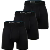 Stance Boxershort 3er Pack Figurbetont-Boxer Brief Schwarz XL