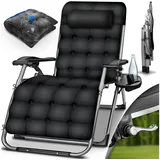 tillvex Sonnenliege 200 x 60 x 22 cm Grau