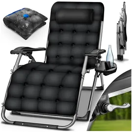 tillvex Sonnenliege 200 x 60 x 22 cm Grau