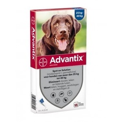 Advantix 400/2000 für Hunde von 25 bis 40 kg 2 x 4 Pipetten