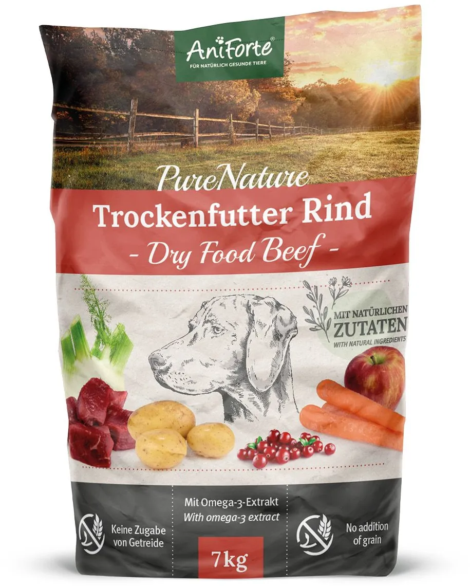 AniForte Trockenfutter Rind Futter 7 kg