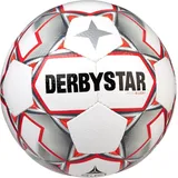 derbystar Kinder Fußball Apus S-Light, Weiss grau rot, 4,