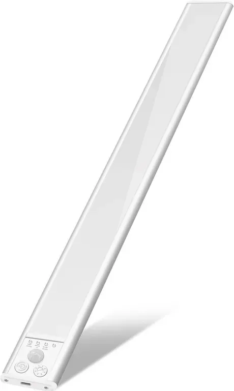 REXALIT Ultradünnes Schranklicht 40 cm, 2er‐Pack PIR‐Sensor LED‐Lampe, 3 Farbtemperaturen, USB‐wiederaufladbar, 1100 mAh Akku, für Küche und Schlafzimmer