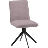 Voleo Stuhl, Rosa, Schwarz, Metall, Textil, Sternfuß, 46.5x87x64 cm, Stoffauswahl, Sitzfläche 360° drehbar, Esszimmer, Stühle, Esszimmerstühle, Vierfußstühle