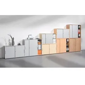 Hammerbacher Schiebetürenschrank V1752S/5/5/RE lichtgrau 1 Fachboden 120,0 x 40,0 x 74,8 cm