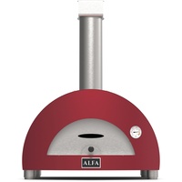 Alfa Forni Holzkohlegrills Marke Modernes Modell 1 Pizza Legna Antique Red