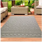 TeppichHome24 Outdoorteppich In- & Outdoor Teppich Sisal Optik Rautenmuster beige braun, Rechteckig beige Rechteckig | 300 cm x 400 cm